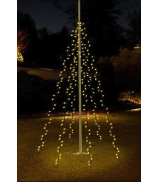 Vlaggenmast verlichting 180cm - 120 LED- warm wit - Super aanbieding - Basic
