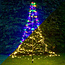 Kerstboom vlaggenmast verlichting met 640 leds 4 meter - multi color en warm wit - LUKSUS