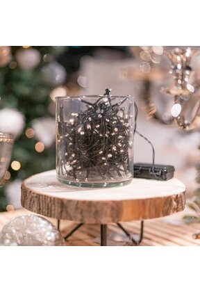 Kerstverlichting op batterij - 9 meter 120 LED warm wit met 8 functies &amp; timer functie