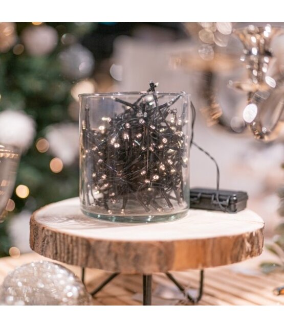 Kerstverlichting op batterij - 14,5 meter 192 LED warm wit met 8 functies & timer functie