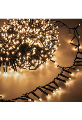 25 meter - Cluster Kerstverlichting - 1250 LED - extra warm wit –  met 8 functies en timer functie