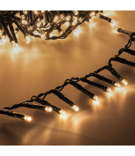 25 meter - Cluster Kerstverlichting - 1250 LED - extra warm wit –  met 8 functies en timer functie