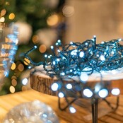 Kerstverlichting koud wit 320 LED lampjes 32 meter met 8 functies - LUKSUS