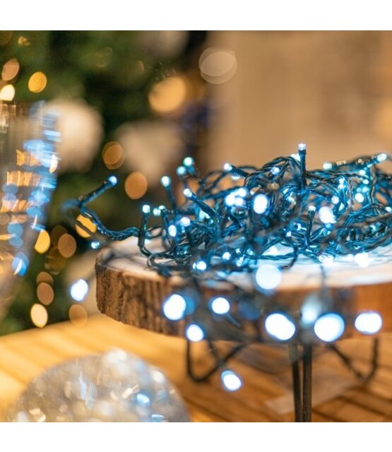 Kerstverlichting koud wit 320 LED lampjes 32 meter met 8 functies - LUKSUS