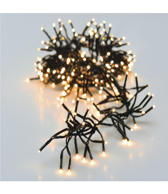 Cluster kerstverlichting warm wit 768 LED 5,5 meter - 8 functies timer & dim functie – IP44 voor binnen en buiten LUKSUS