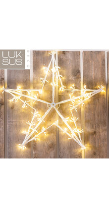 Kerstster 80 cm met 320 led lampjes warm wit - maat S