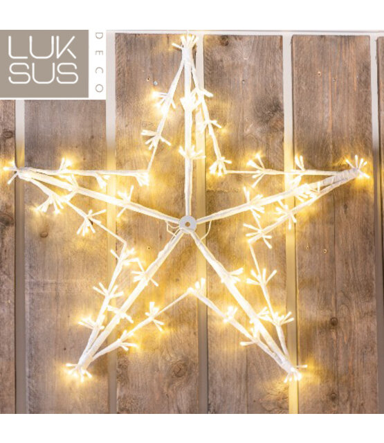 Kerstster 80 cm met 320 led lampjes warm wit - maat S
