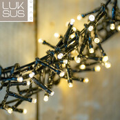 Verlichte kerstkrans ring 48 cm met 400 led lampjes warm wit - maat S - Levering vanaf week 45!