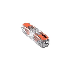 180 graden rechte Lasklem voor 2 LED strips 2 - draads - recht - WAGO