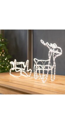 Arrenslee met rendier 2 delige set 140cm voor buiten! 504 LED - L