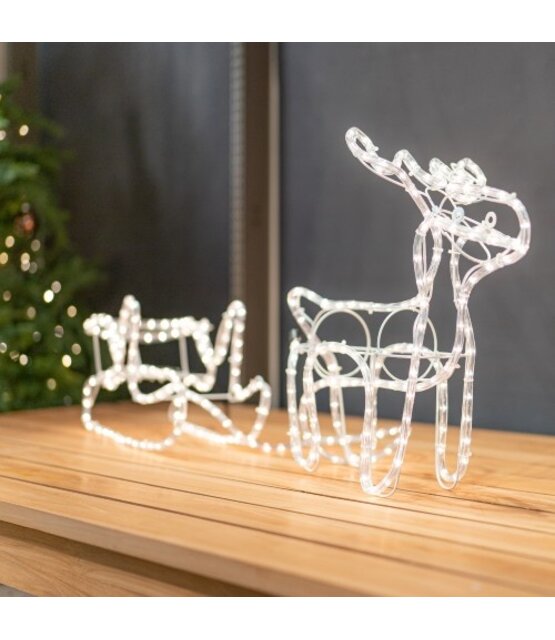 Arrenslee met rendier 2 delige set 140cm voor buiten! 504 LED - L