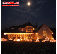 IJspegel kerstverlichting 9,5 meter 477 LED - Warm Wit - transparante kabel - Luksus