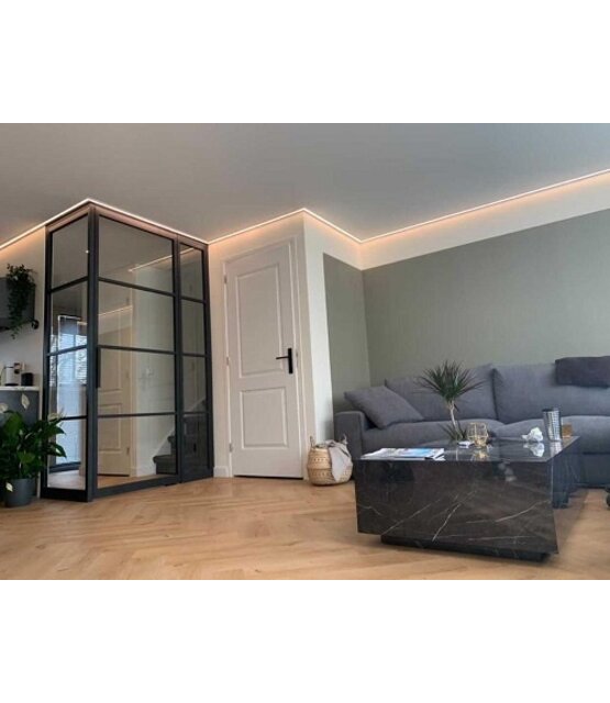 COB LED Strip - 90 graden transparante hoek connector 2700K8mm COB - IP20