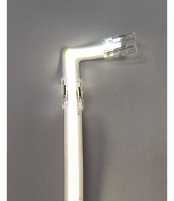 COB LED Strip - 90 graden transparante hoek connector 4000K COB - IP20