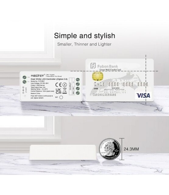 Zigbee LED controller om Dual White LED strips te bedienen - MI-LIGHT FUT035Z