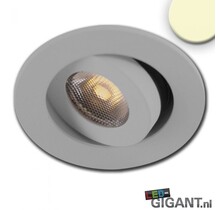 Plug and play LED Inbouwspot kantelbaar geanodiseerd aluminium – warm wit 3000k 24v 3w LG114473