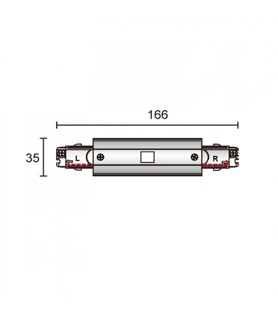 3- fase rail middenvoeding- wit - LG62000024W