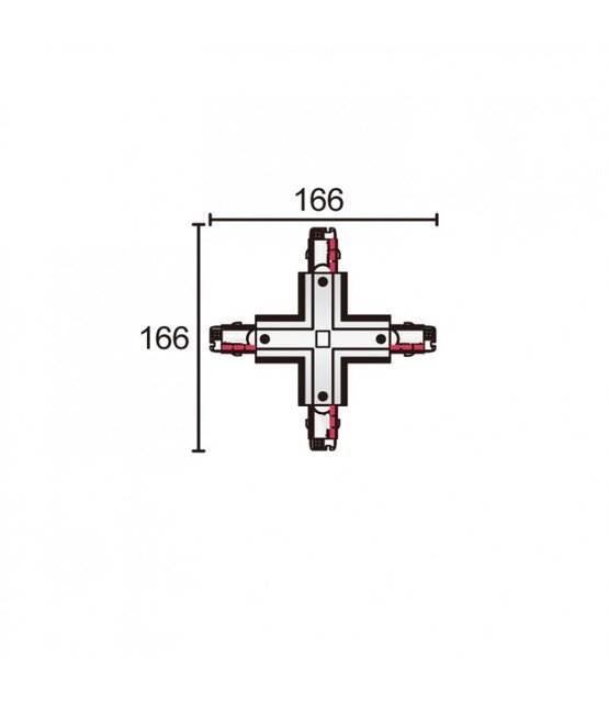 3- fase rail X-stuk -wit- 62000042W