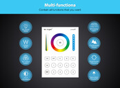 LED afstandsbediening All in one wandpaneel 8 zone B8