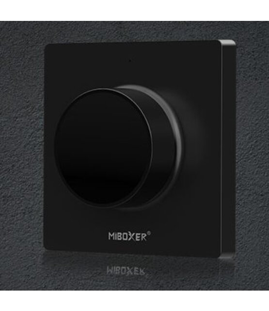 MiBoxer draadloze ZWARTE LED wanddimmer - Draadloze wanddimmer - MIBOXER K1B
