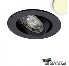 Plug and play LED Inbouwspot kantelbaar zwart – warm wit 3000k 24v 8w LG114889