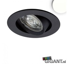 Plug and play LED Inbouwspot kantelbaar zwart – Natuurlijk wit 4000k 24v 8w LG114890