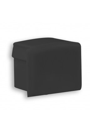 Eindkap voor LED profiel slim04zwart zonder kabeldoorvoer