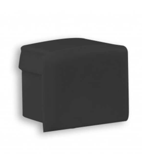 Eindkap voor LED profiel slim04zwart zonder kabeldoorvoer