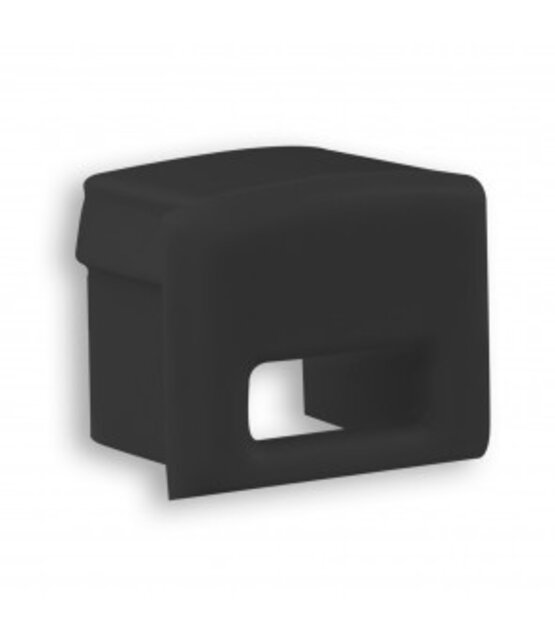 Eindkap voor LED profiel slim04zwart met kabeldoorvoer