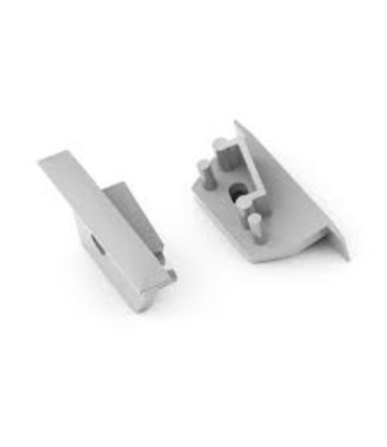 Eindkapje met kabeldoorvoer set van 2 L + R t.b.v. led profiel C22ALU