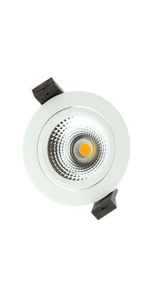 Ronde LED armatuur - Kantelbare LED spot behuizing - Wit LGZWITBA-D