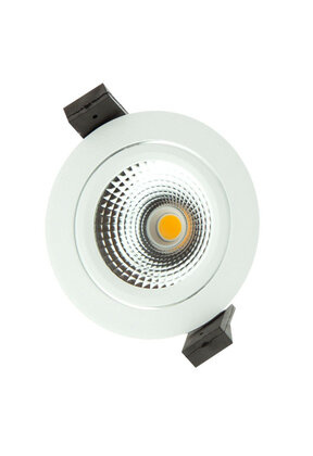 Ronde LED armatuur - Kantelbare LED spot behuizing - Wit LGZWITBA-D