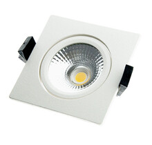 Vierkant LED armatuur - Kantelbare LED spot behuizing - Wit LGZWARTBA-D