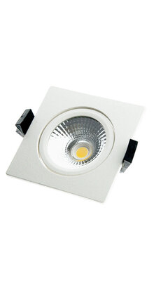 Vierkant wit LED armatuur - Kantelbare LED spot behuizing - Wit LGZWARTBA-D