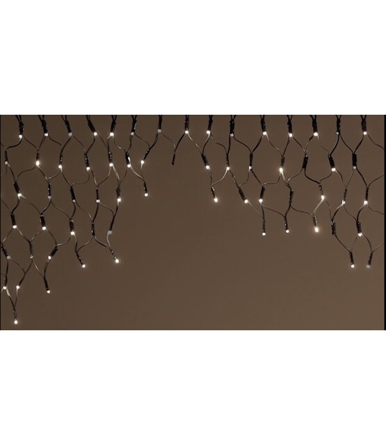 IJspegel kerstverlichting 3m breed 60cm hoog 296 LED - Warm Wit - Twinkel functie