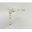 Transparante LED strip hoek connector 8mm voor 120 LED's p/m LED strips