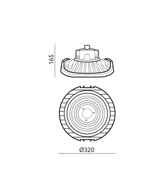 LED HIGH BAY 200W 110° 4000K IP65 - Samsung LED - dimbaar