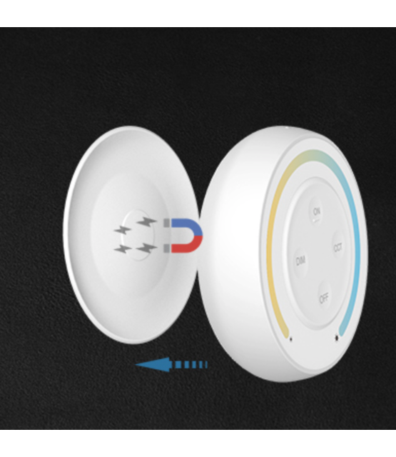 Dual white LED wanddimmer - Wit - Draadloos - S1-W