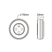 Dual white LED wanddimmer - Zwart - Draadloos - S1-B