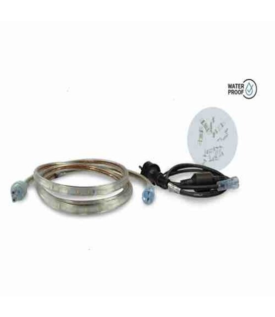 Koppelbare waterdichte LED Lichtslang - 2 meter - natuurlijk wit 4000K 230V 12W + stroomkabel 1,5m - STARTSET PRO