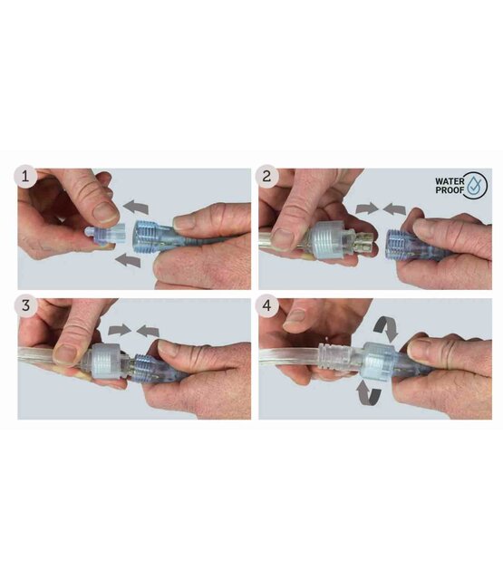 Koppelbare waterdichte LED Lichtslang - 2 meter - natuurlijk wit 4000K 230V 12W + stroomkabel 1,5m - STARTSET PRO