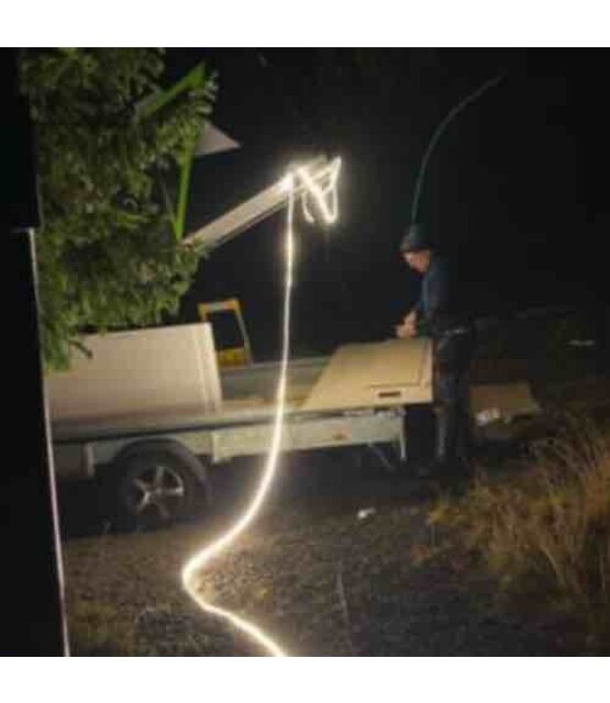 Koppelbare waterdichte LED Lichtslang op haspel - 10 meter - natuurlijk wit 4000K 230V 60W - Inclusief stroomkabel en haspel - PRO