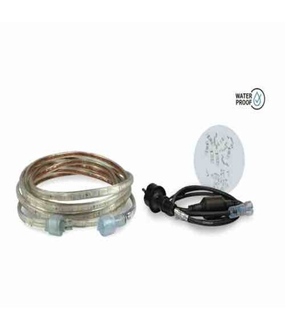 Koppelbare waterdichte LED Lichtslang - 10 meter - natuurlijk wit 4000K 230V 30W + stroomkabel 1,5m - STARTSET PRO (kopie)