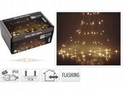 Lichtregen - Gordijnverlichting 10 x 300cm met flash functie - 300 LED lampjes - warm wit zilverdraad - ip44 voor binnen en buiten
