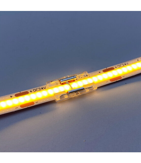COB LED strip connector recht - soldeervrij - klik connector - 5mm COB - IP20