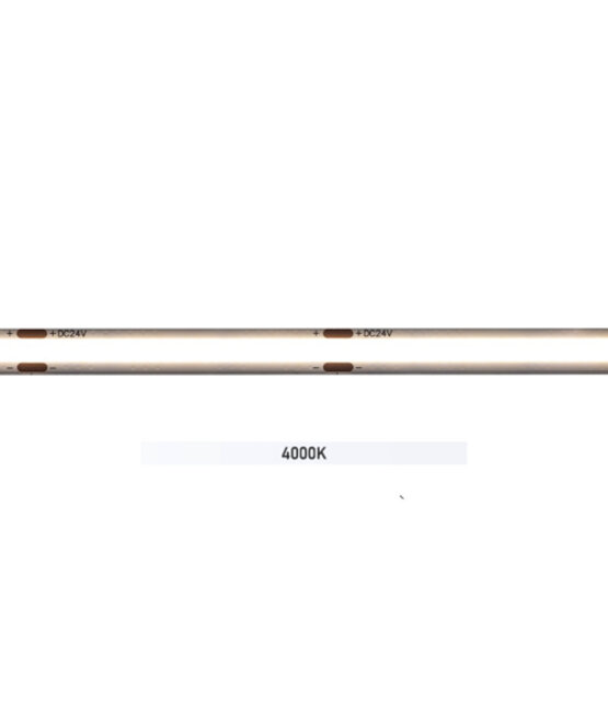 PRO COB LED strip 4000K natuurlijk wit 9W 1020LM 480LED p/m IP20 24vdc CRI90 - 5 meter