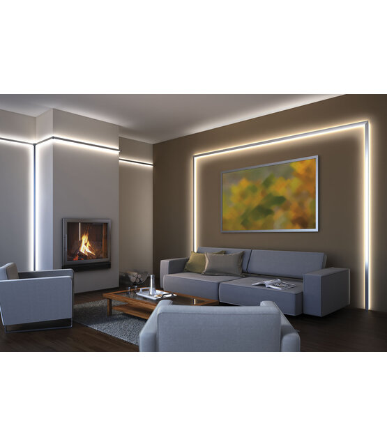 PRO COB LED strip natuurlijk wit 12 volt 9W 1200LM 480LED p/m IP20 4000K - 5 meter