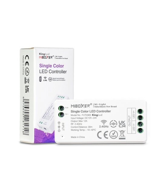 Enkel kleurige LED strip controller - 1 zone - PRO - Miboxer FUT036S