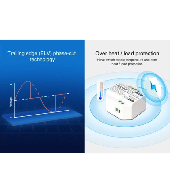 Draadloze LED push dimmer ZIGBEE - t.b.v. TRIAC LED DIMMER - Miboxer  TRI-C1ZR