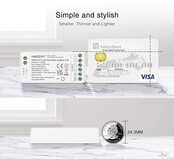 3 in 1 Zigbee + 2,4ghz LED controller voor RGB/RGBW/RGBWW/RGBCCT LED strips 12-24v - FUT037Z+